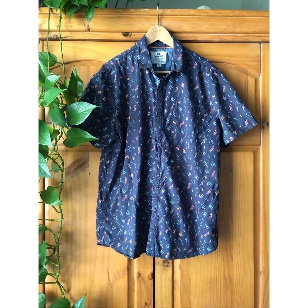 MBX Premium Goods Short Sleeve Button Up SZ L